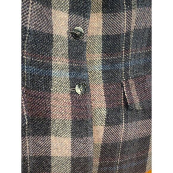 Evan Picone Blazer Academia Plaid 100% Wool Jacket Size 14 - Picture 9 of 16